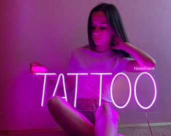 Tattoo neon sign, tattoo led sign custom, tattoo art, neon tattoo, art neon sign, art decor, office neon