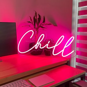 Chill neon sign - Chill wall sign, Relax neon sign, Beauty salon light, Chill zone neon, Bedroom neon sign, Came room neon