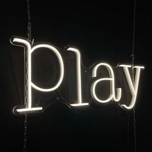 Play Neon Sign , neon sign bedroom, wall decor, led neon sign custom, Game room neon sign, kid room decor, game on neon sign, gamer led sign