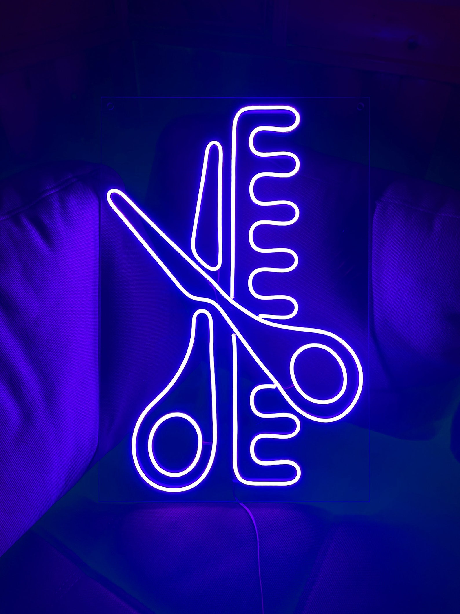 Scissors Neon, Scissors Neon Sign, Scissors Led Sign Custom, Barber ...