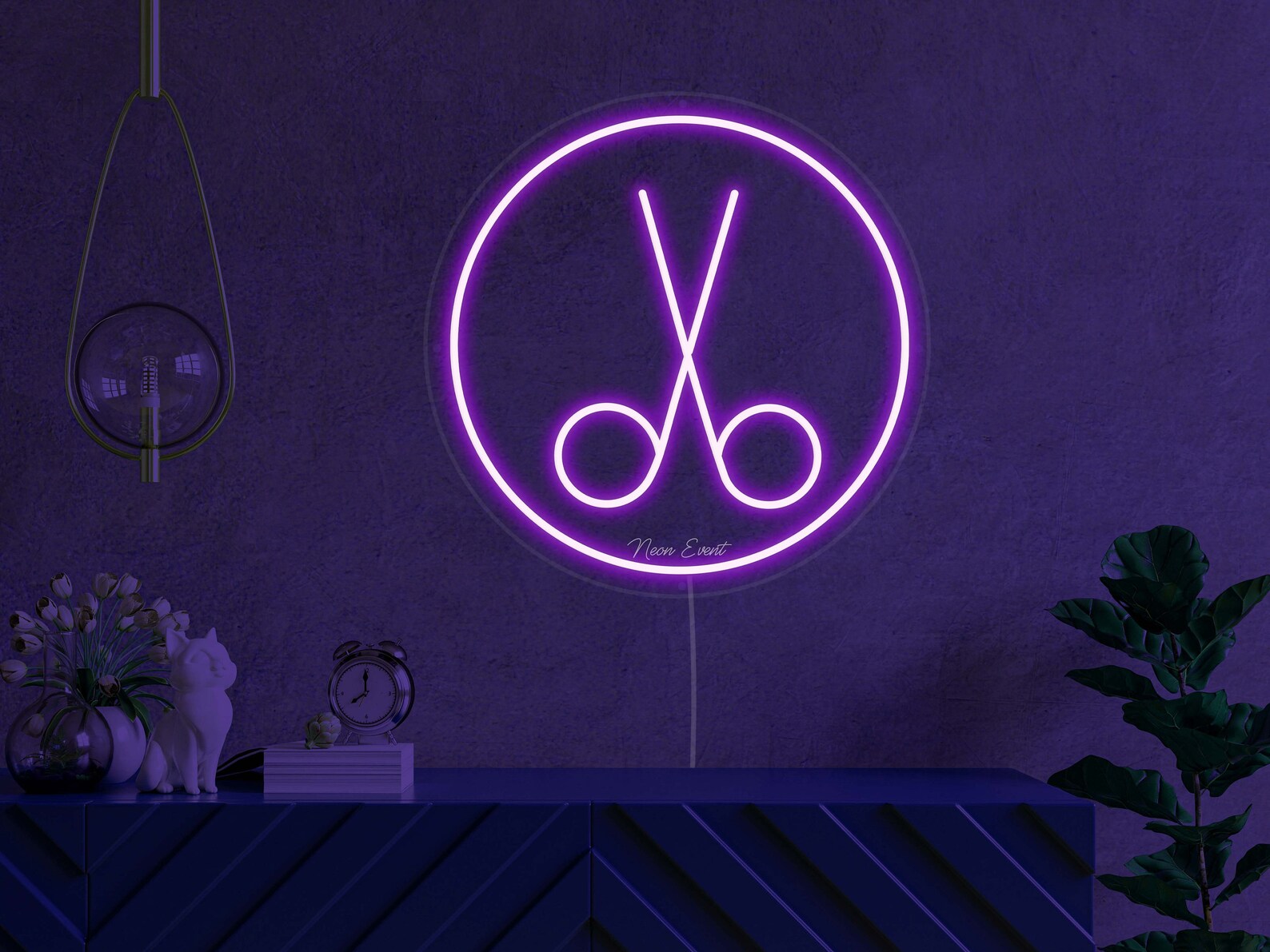 Scissors Neon Sign Neon Sign Beauty Sign Hair Etsy