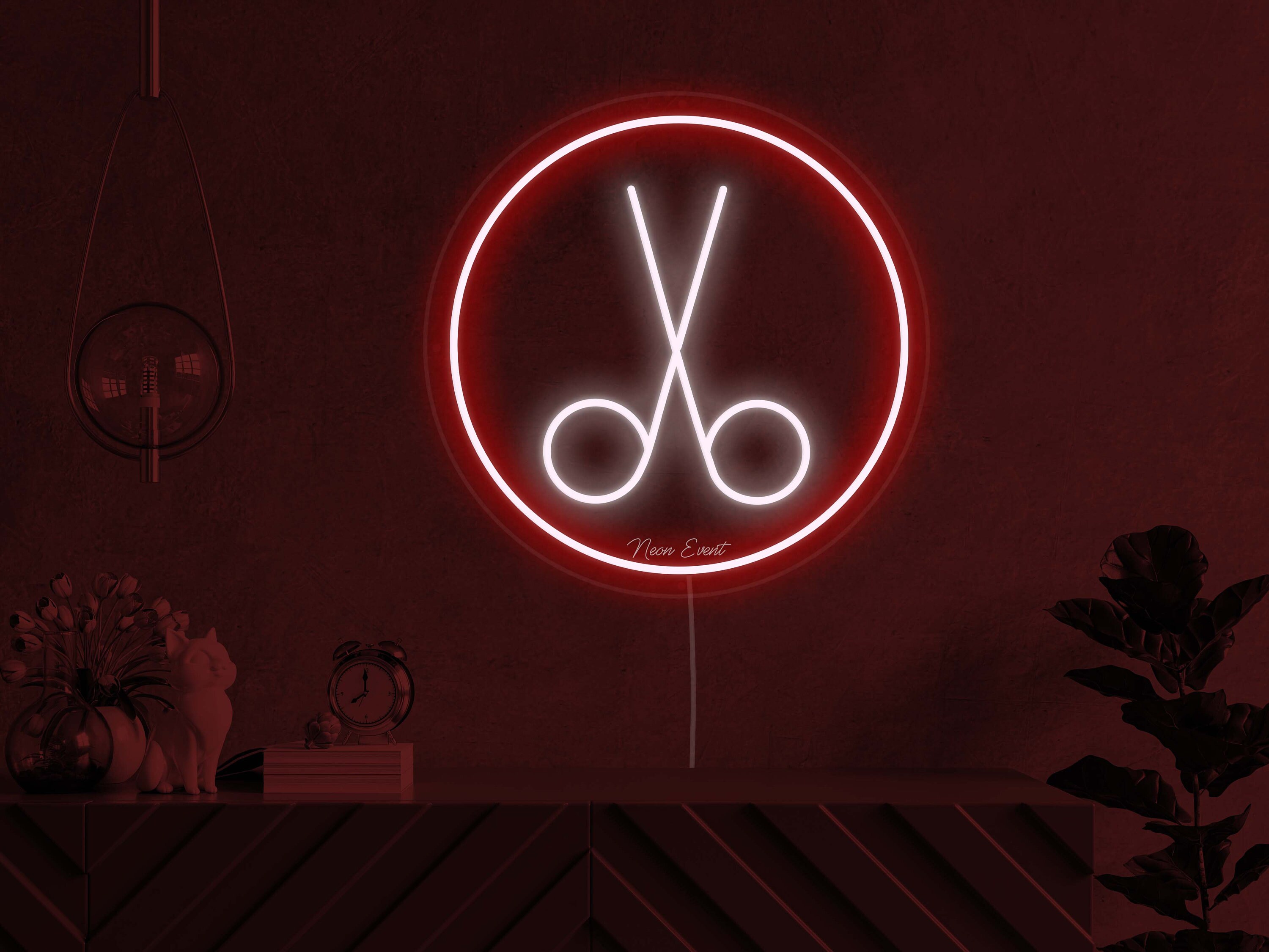 Scissors Neon Sign Neon Sign Beauty Sign Hair Etsy