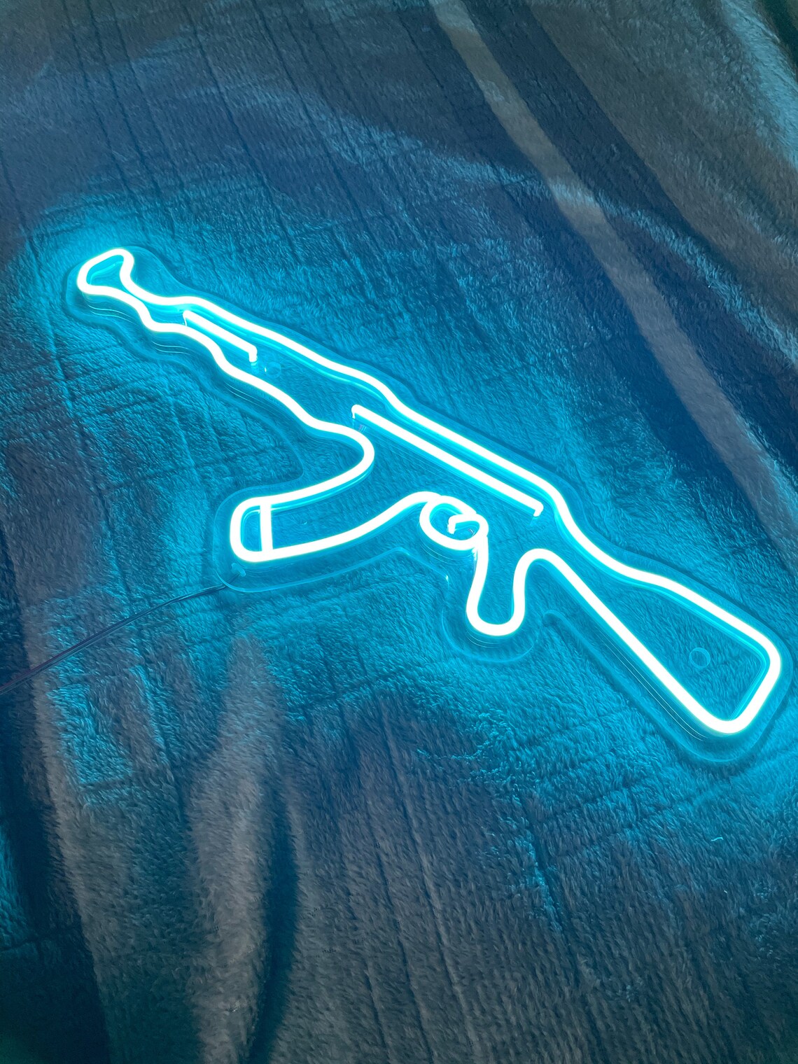Pistol Neon Sign Gun Neon Gun Neon Sign Led Neon Pistol Etsy
