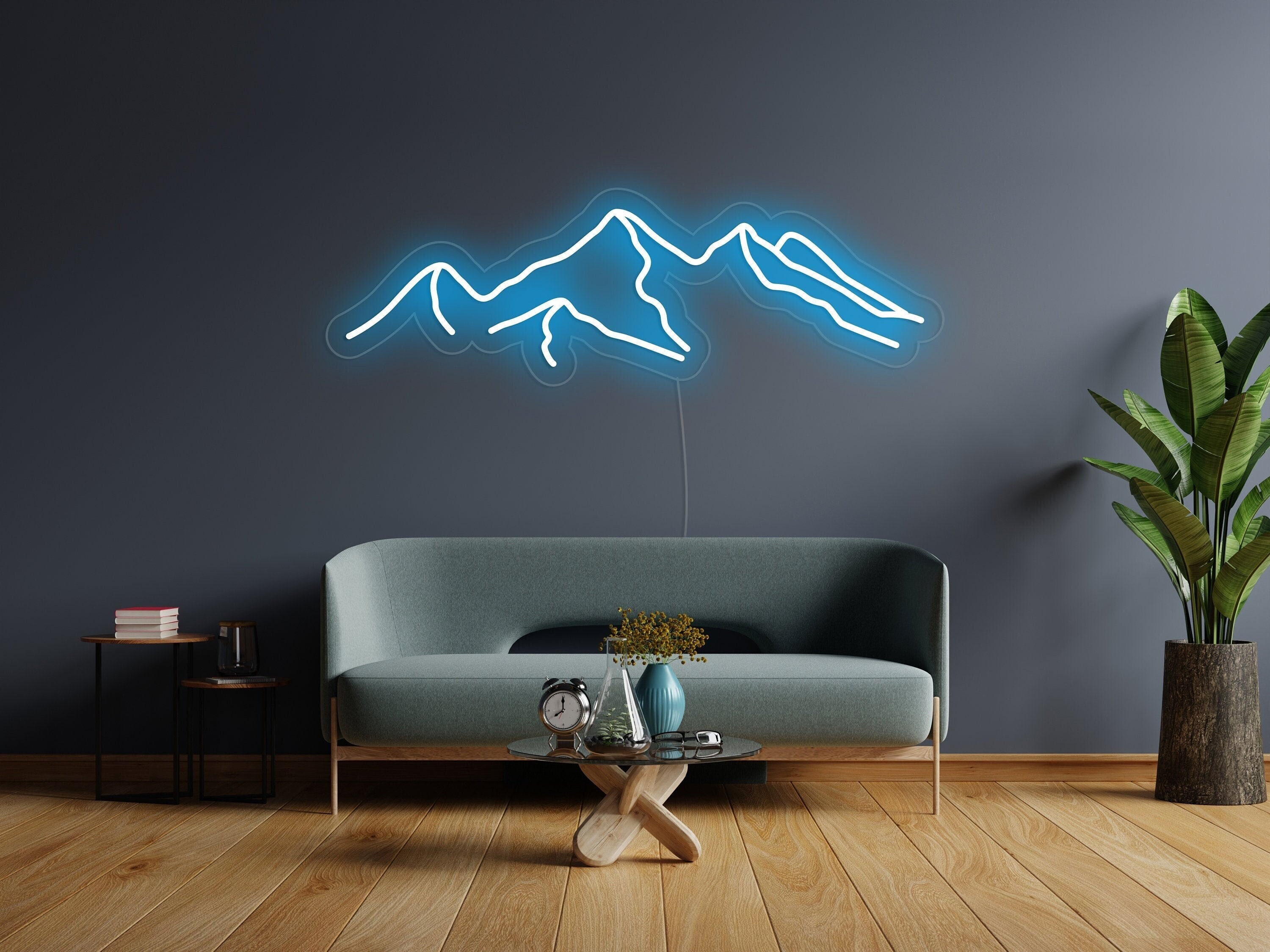 Mountains neon sign - LED Neon Sign, Wall Decor, Wall Sign, Mountain led sign, Mountains neon sign