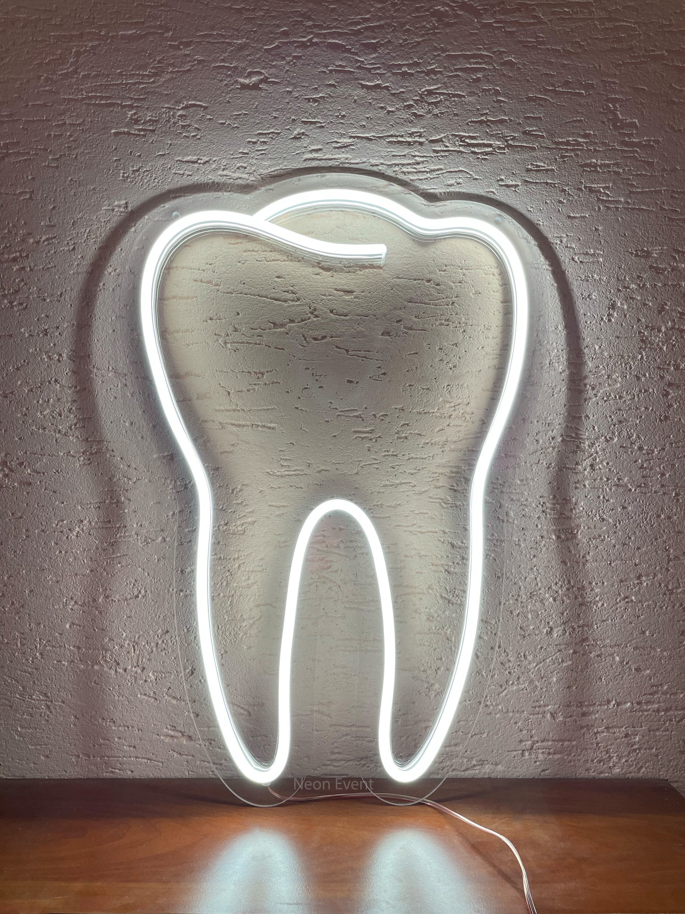 Tooth Neon Sign, Decoration for Dental Clinic, Dentist Neon Sign ...