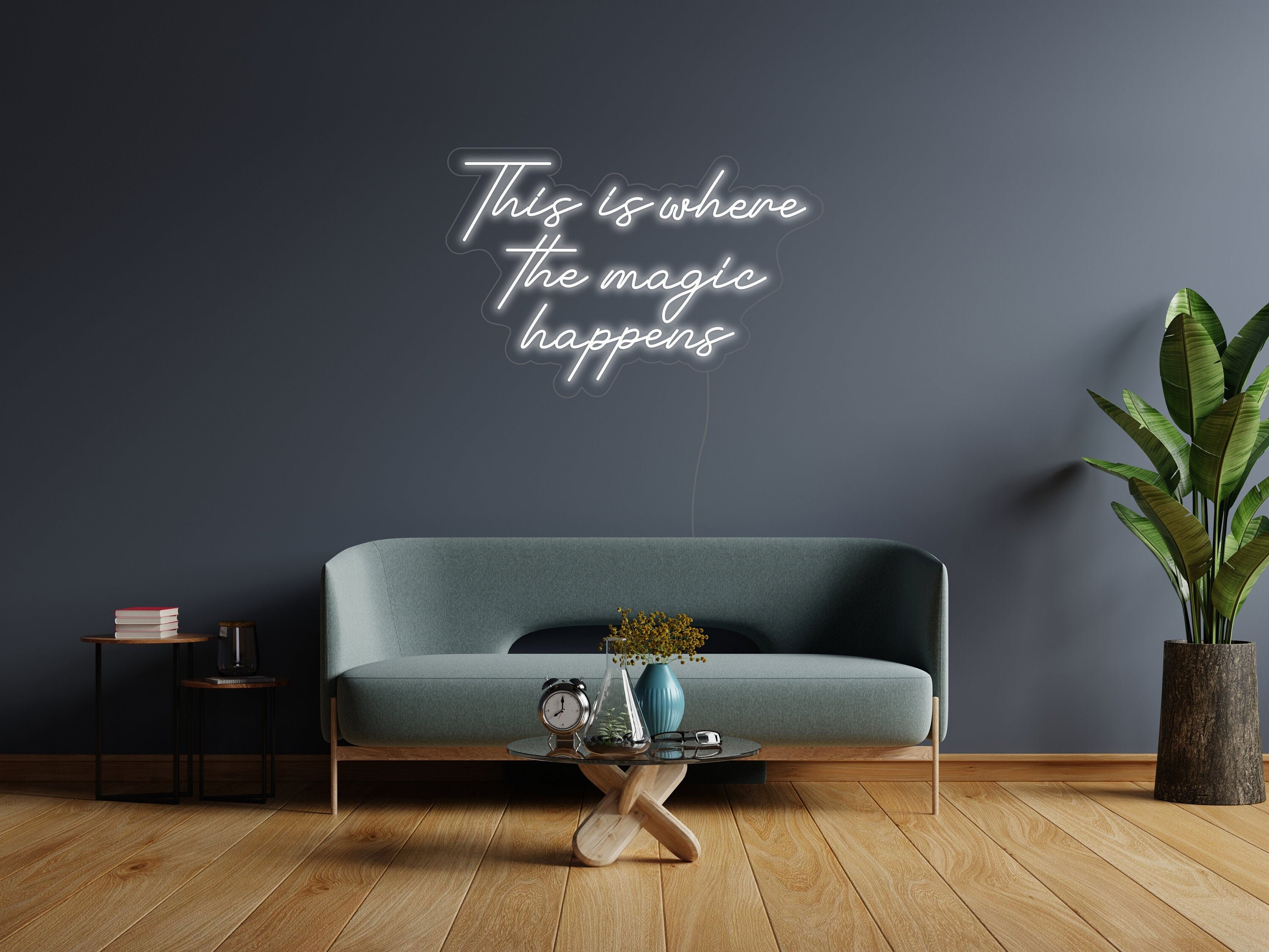 This is where the magic happens neon sign Led neon sign Etsy
