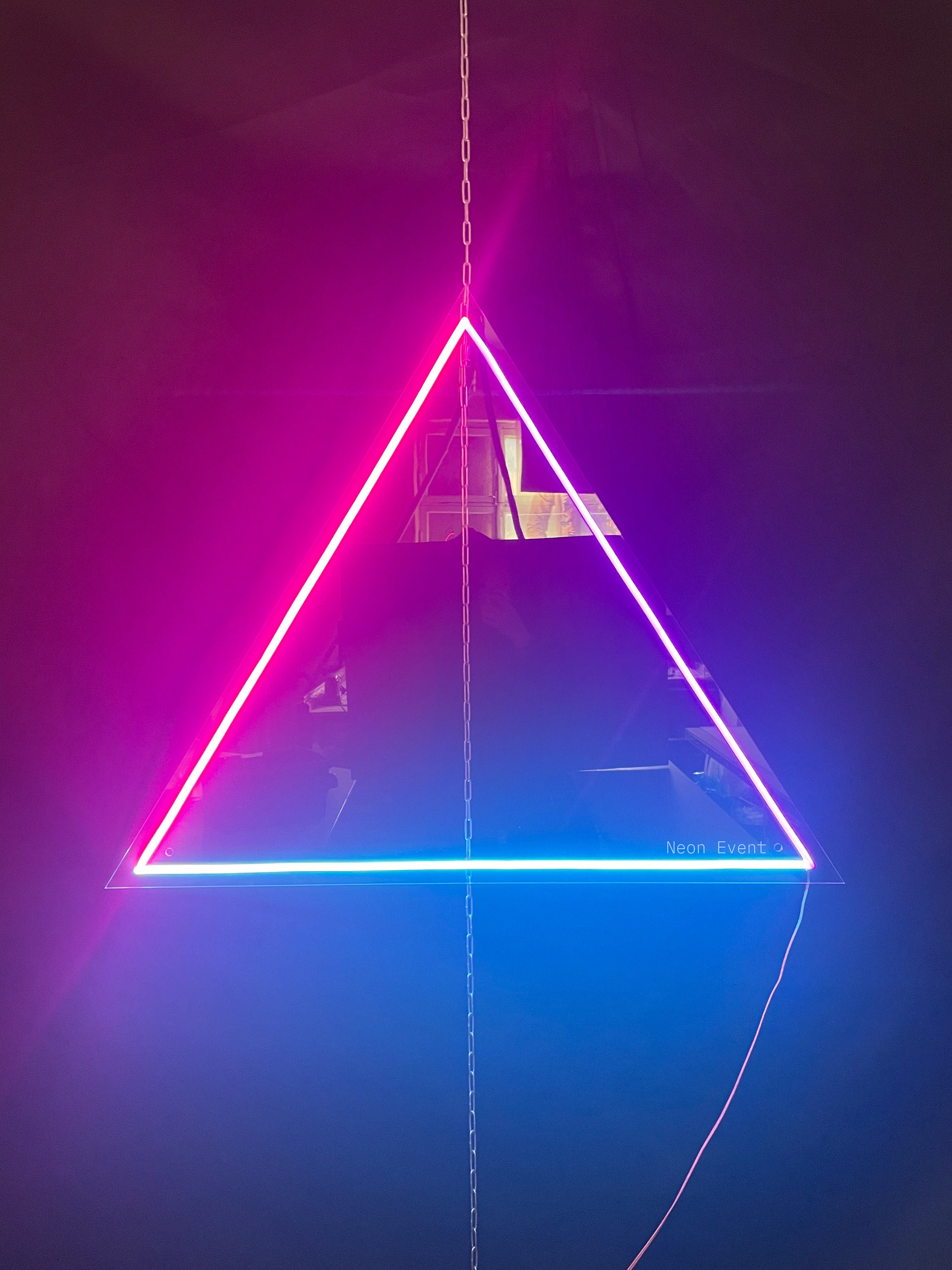 Triangular Neon Sign Triangle Neon Sign - LED Neon Sign, Wall Decor, Wall Sign, Led Sign ...