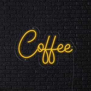 Coffee neon sign, Coffee cup neon, Drink neon, Tea neon sign, cafe restaurant neon light, coffee bar neon sign