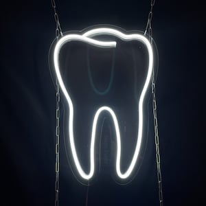 Tooth neon sign, Decoration for Dental clinic, Dentist Neon Sign, Dentist Decor, teeth neon sign,  led neon sign, dental care neon sign