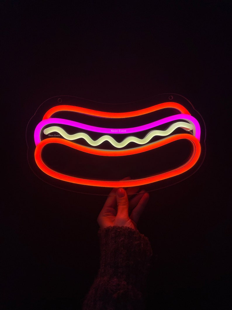 Hot Dog Led Neon Sign Food Neon Sign Neon Bar Sign Wall | Etsy