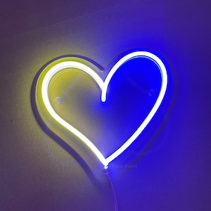 Heart neon sign - Heart LED Neon Sign, Gift for her, Girl sign neon, Wall Decor, Wall Sign, neon sign bedroom, wedding neon sign