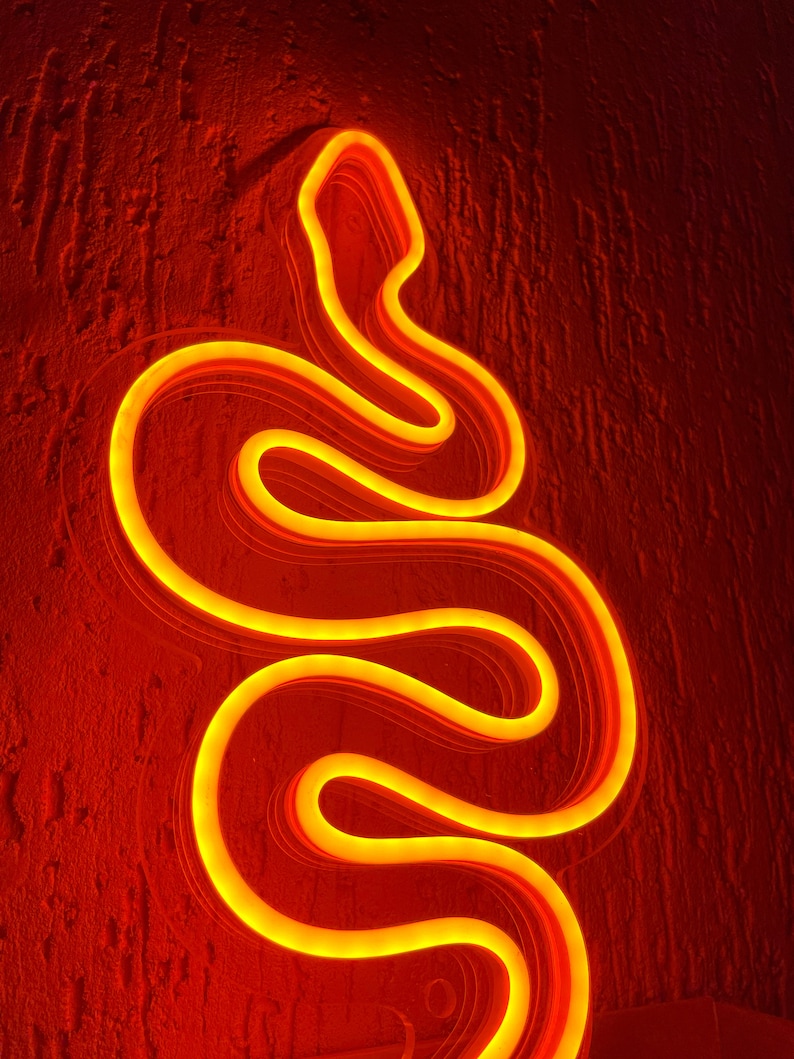 Snake Neon Sign LED Neon Sign Wall Decor Wall Sign Snake - Etsy