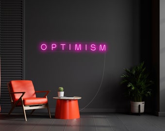 Optimisme neonreclame - LED-neonbord, wanddecoratie, wandbord, happy led-bord, aangepast neonbord, optimistisch neonbord, neon cadeau-ideeën