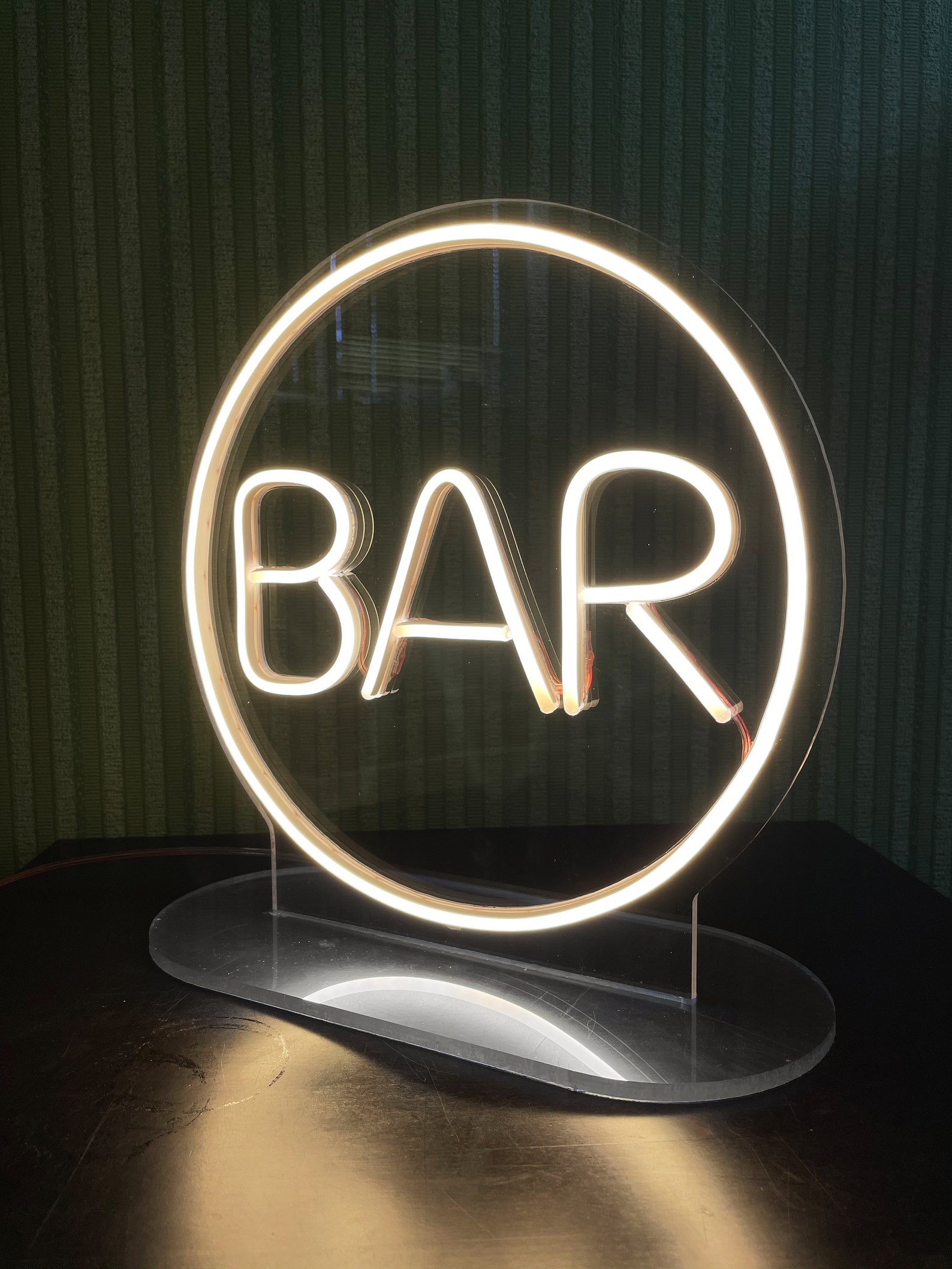 Bar Neon Sign Bar Led Neon Sign Bar Sign Circle Bar Neon Etsy UK