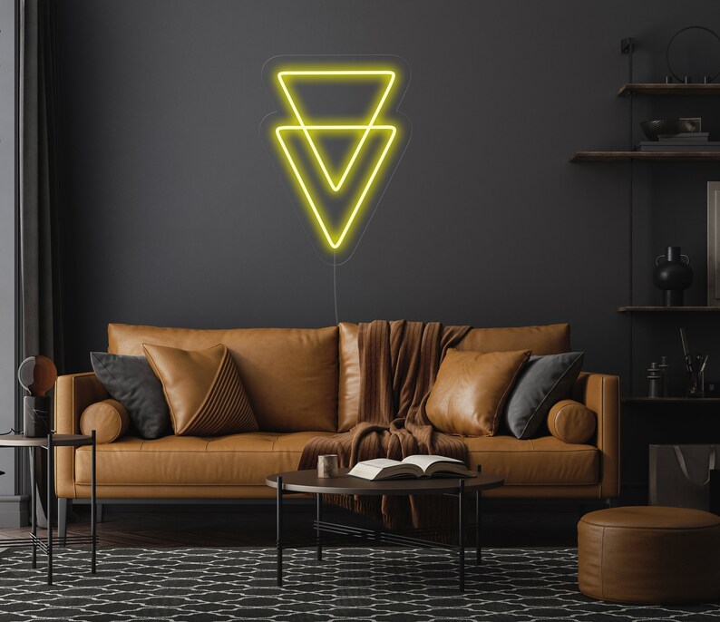 Triangle Neon Sign - LED Neon Sign, Wall Decor, Wall Sign, Led Sign ...