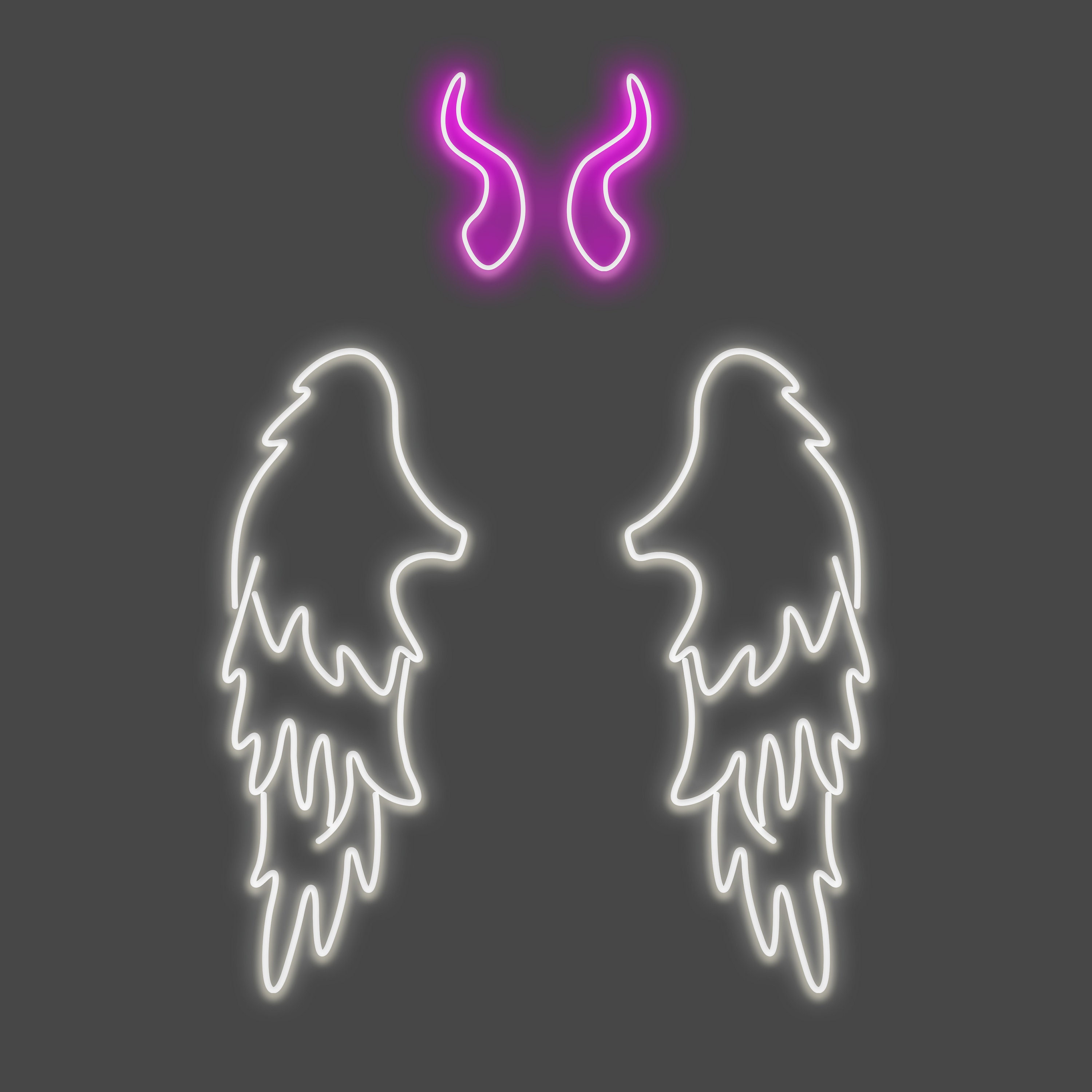 Second Life Marketplace - Demon Wings - Neon sign