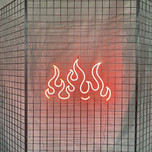 Fire Neon Sign - LED Neon Sign, Fire Neon Light, Hot Neon Sign ...