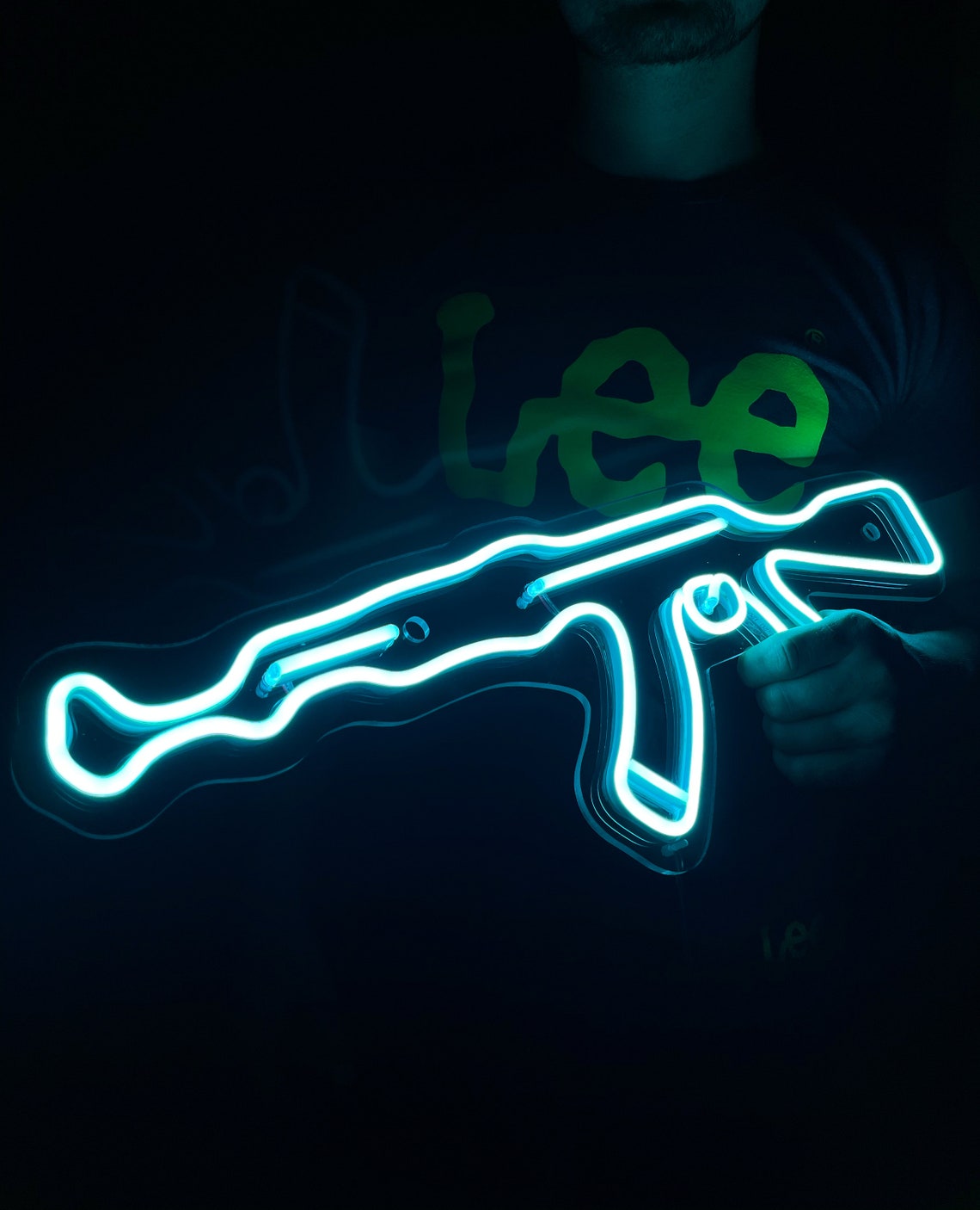 Pistol Neon Sign Gun Neon Gun Neon Sign Led Neon Pistol | Etsy