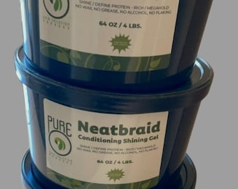 Pure O Natural Neatbraid Beauty Professional Conditioning Shining Gel 16 oz  - SET OF 2