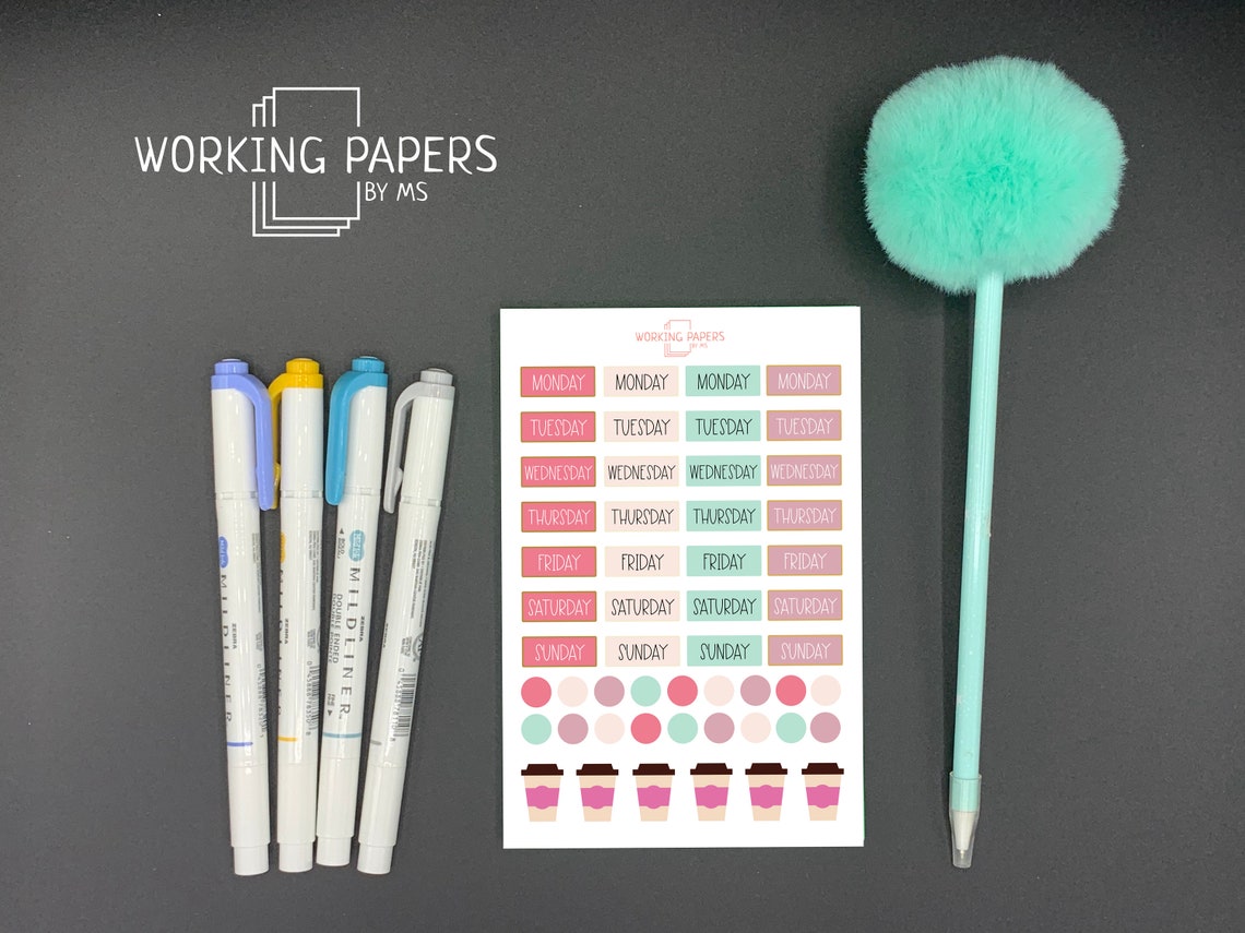 PRINTABLE Planner Stickers Sheet DOWNLOAD E Pretty Neutral Etsy