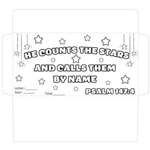 Bible Verse Savings Challenge | Instant Download | Coloring Cash Envelope | Low Income