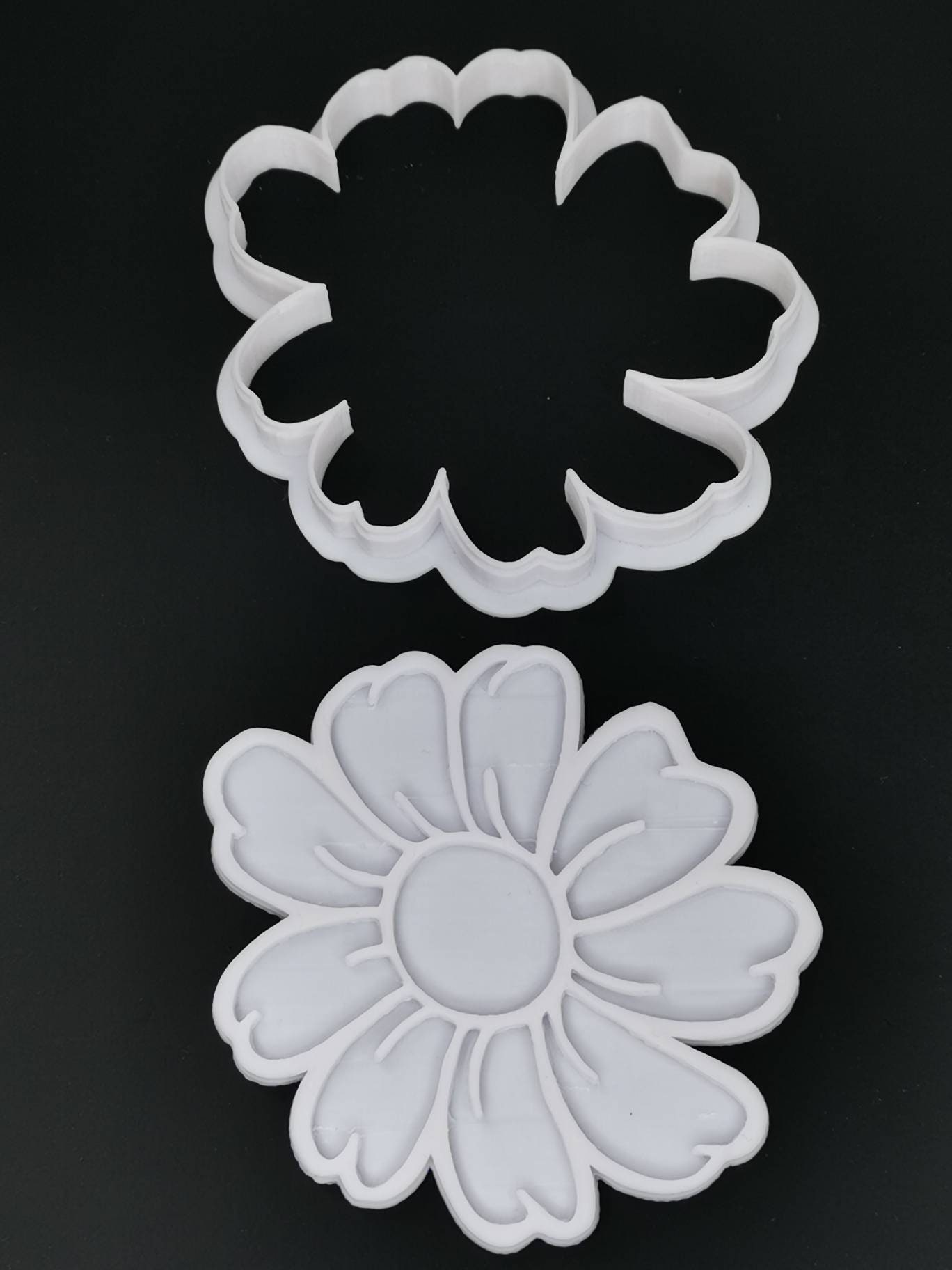 Flower Cookie Cutter and Stamp Embosser Etsy