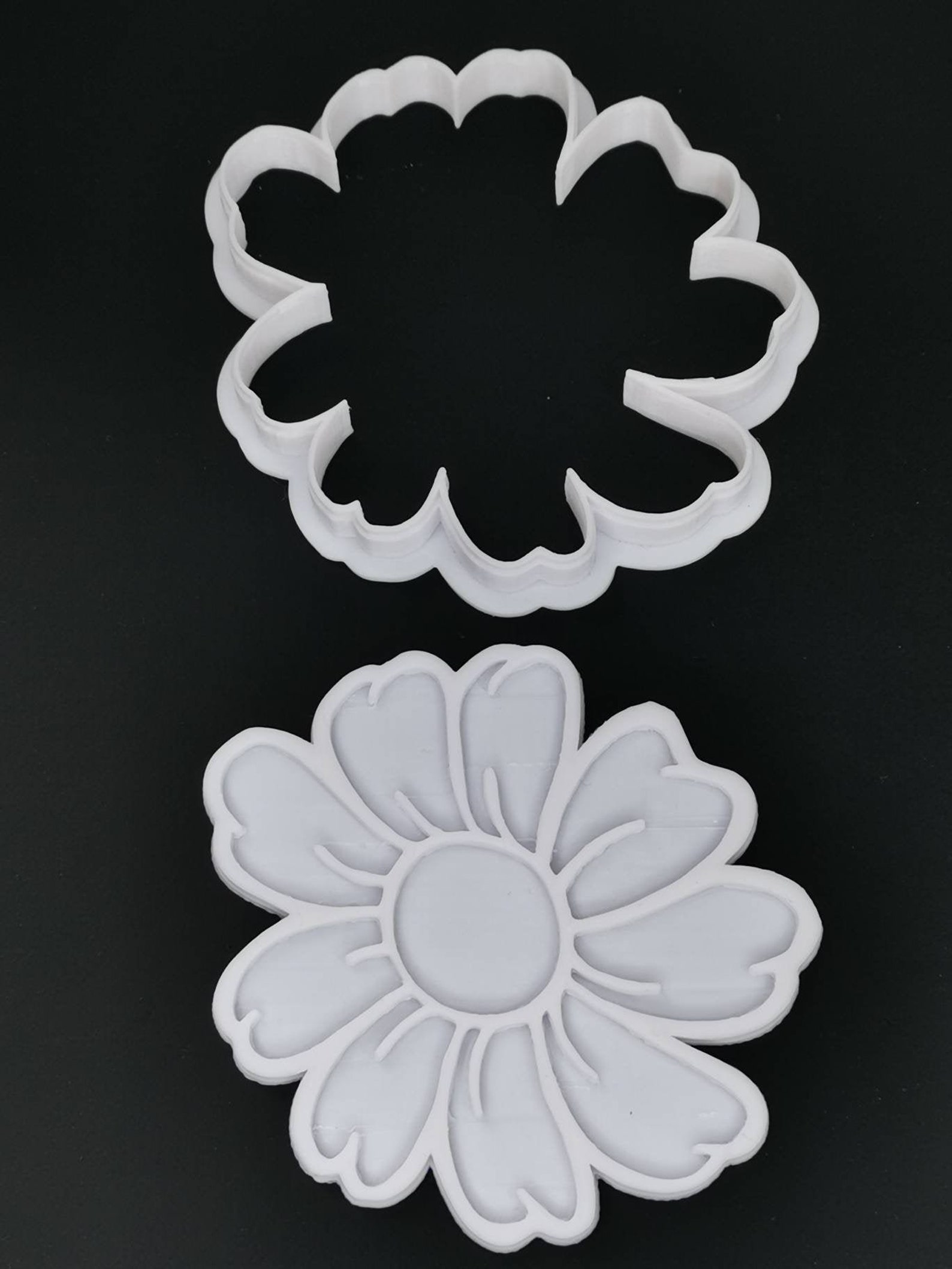 Flower Cookie Cutter and Stamp Embosser Daisy Cookie Cutter Etsy