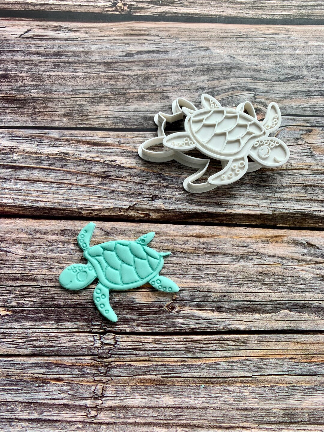Sea Turtle Cookie Cutter and Fondant Stamp Embosser Cute - Etsy