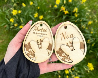 Easter Bunny Personalized Gifts | My first Easter wood keepsake