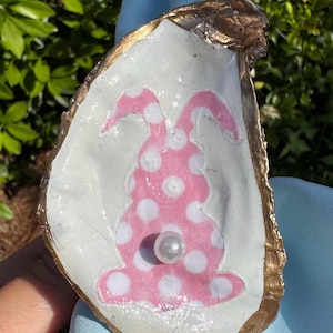 oyster shell bunny napkin rings set of 6