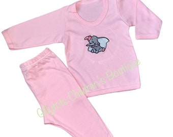 Baby Girls Dumbo Elephant Pyjamas- Pink