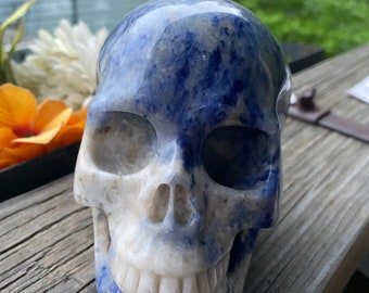 Large Sodalite Crystal Skull