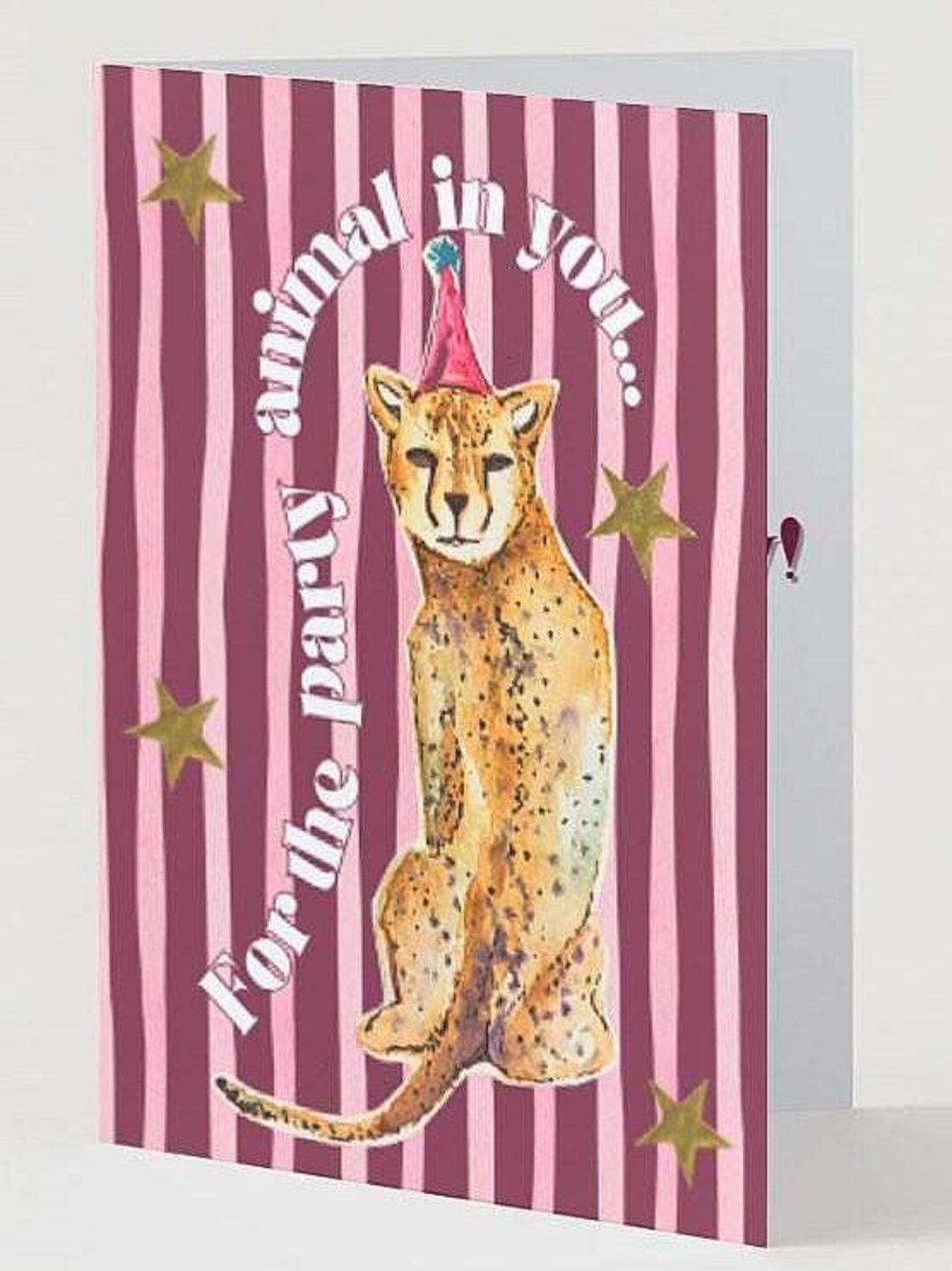 Party Cheetah Birthday Card - Etsy