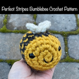 Perfect Stripes Bumblebee Crochet Pattern, Bee Crochet Pattern, Honeybee Crochet Pattern, Bee Amigurumi Pattern