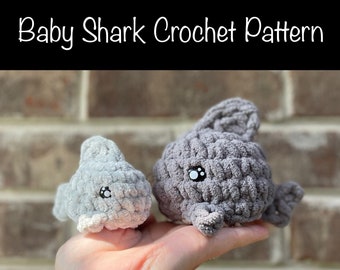 Baby Shark Häkelanleitung, Baby Shark No-Sew Crochet Pattern, No Sew Baby Shark, Shark Week
