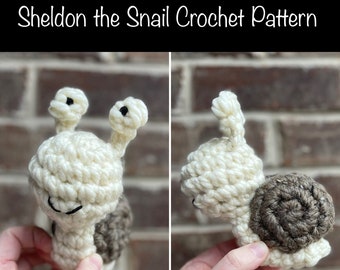 Sheldon the Snail Crochet Pattern, Snail Crochet Pattern, Snail Amigurumi Crochet Pattern
