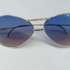 Natural Diamond Sunglasses, 925 Sterling Silver Men And Women Sunglasses, Antique Handmade Design Sapphire Silver Frames Gift for Her