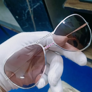 Natural Diamond Sunglasses, 925 Sterling Silver Men And Women Sunglasses, Antique Handmade Design Silver Frames, Silver Sunglasses Gift