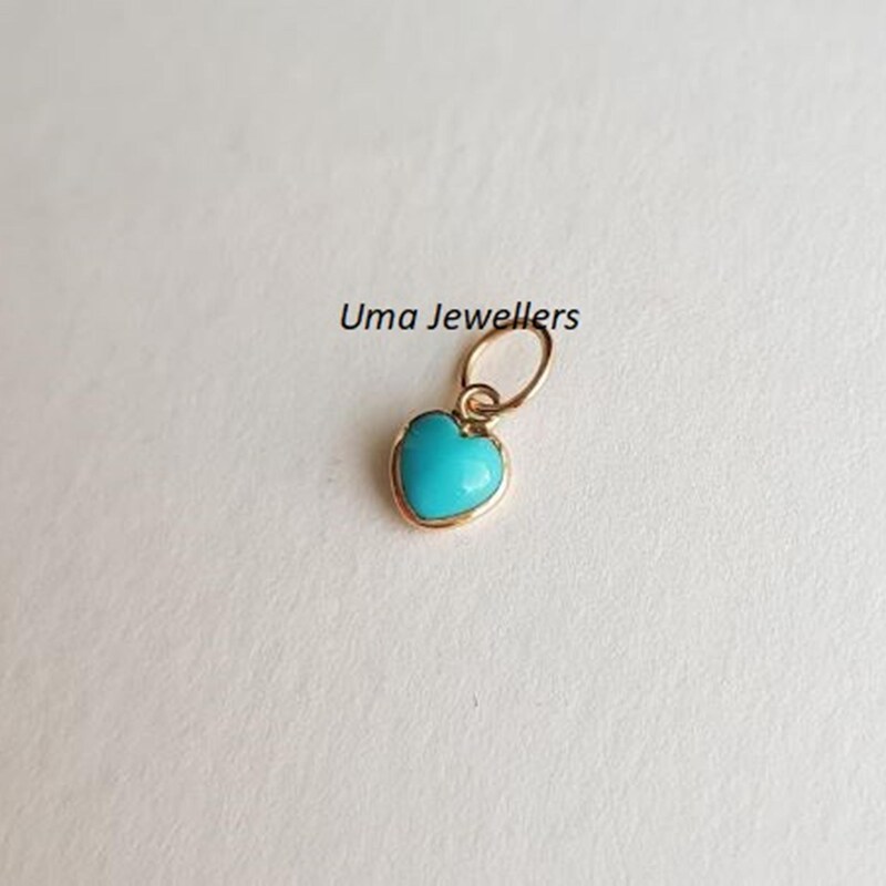 Treated Turquoise Shell Charm