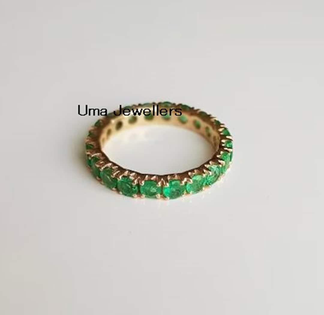 14k Solid Gold Emerald Ring: May Birthstone Jewelry, Wedding Band - Etsy
