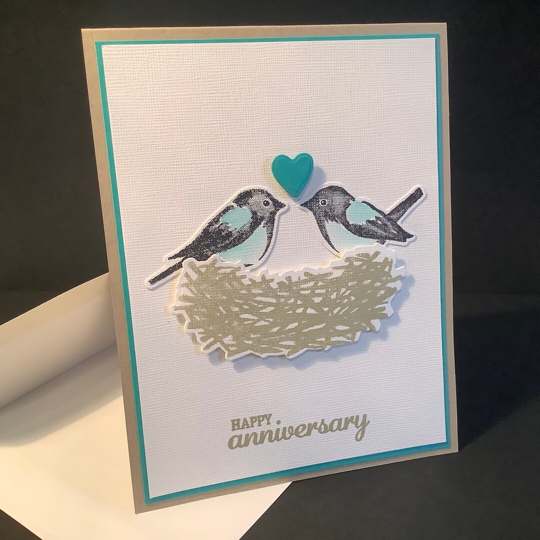 Loving Birds Anniversary Card - Etsy