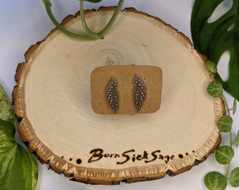 Mini Houseplant Earrings / Begonia Maculata / Botanical Stud Earrings / Plant Lover Gifts