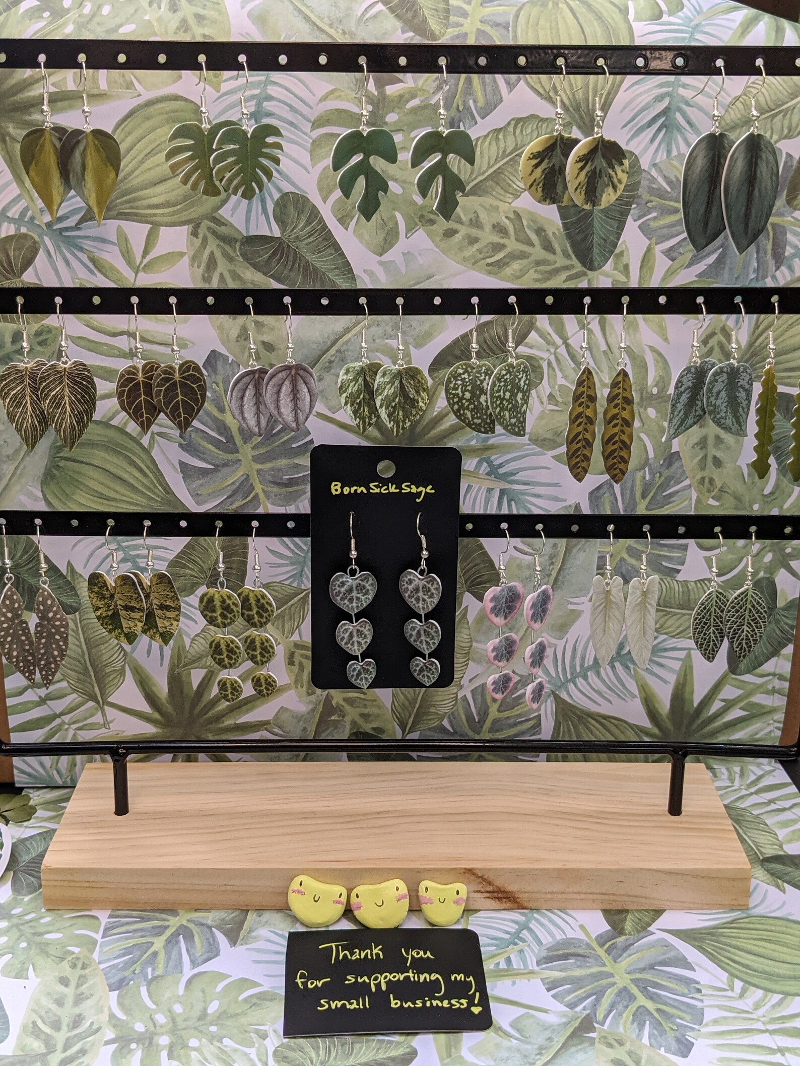 String of Things Collection Handmade Botanical Earring Set Etsy