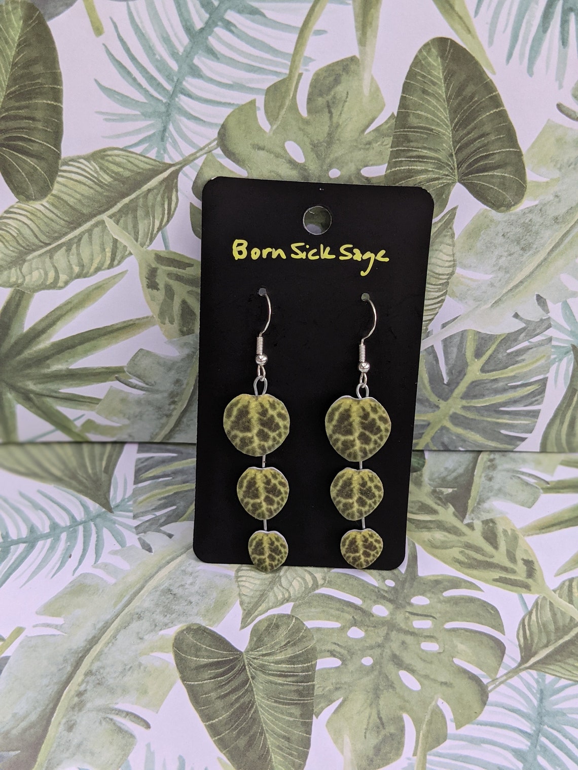 String of Things Collection Handmade Botanical Earring Set Etsy