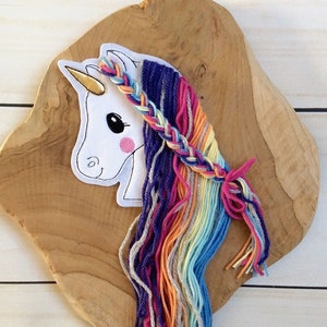 Application unicorn boho unicorn patch button for school bag patch patch motif on felt horse with mane,