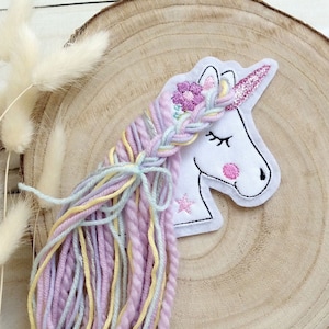 S small application for sibling bag unicorn horse head patch button for school cone motif on felt unicorn head with mane