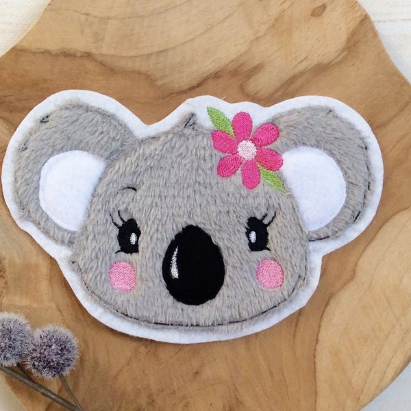 Applikation Aufnäher Koala Koalabär Bär Button DIY Schultüte Patch auf Filz