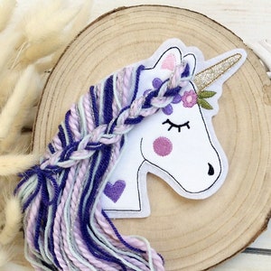 Application boho unicorn pastel patch button for school cone patch patch on felt horse with mane