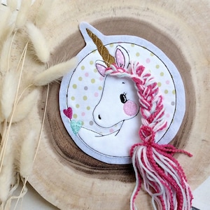Application unicorn patch button school cone patch patch on felt horse unicorn with mane