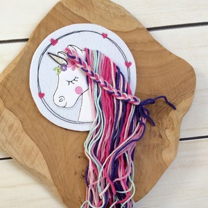 Application unicorn patch button horse for school bag DIY motif horse with mane